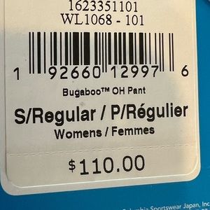 New with tags Women’ size s small Columbia Omni tech ski, Snowboarding pants.